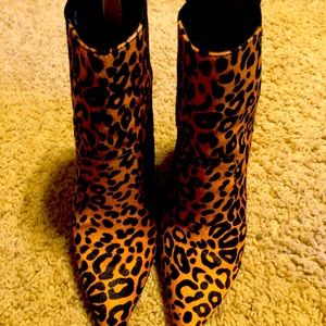 Neiman Marcus leopard boots